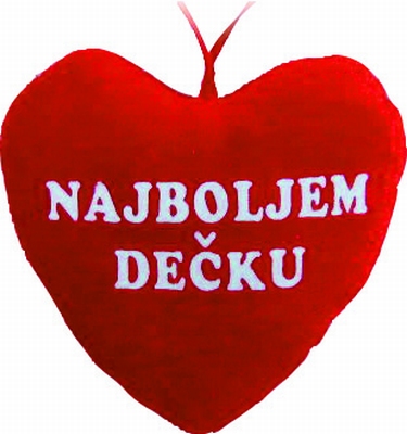 PLIŠ SRCE NAJB. DEČKU  9CM