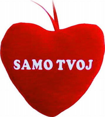 PLIŠ SRCE SAMO TVOJ  9CM